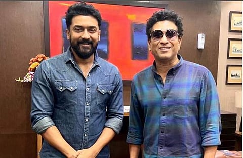 സച്ചിൻ ടെൻഡുൽക്കറിനൊപ്പം നടൻ സൂര്യ / ചിത്രം ഇൻസ്റ്റാഗ്രാം