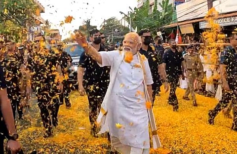 പ്രധാനമന്ത്രിക്ക് കൊച്ചിയിൽ നൽകിയ സ്വീകരണം/ പിടിഐ