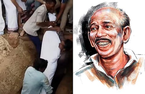 മാമുക്കോയയെ കബറടക്കുന്നു/ ടിവി ദൃശ്യം