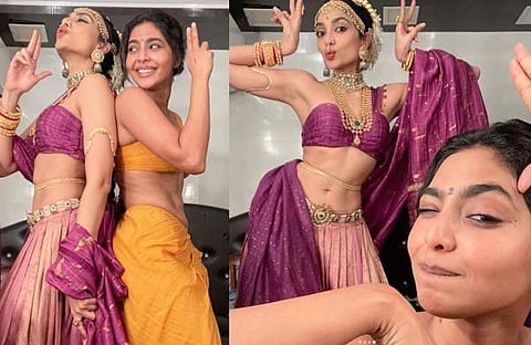 ശോഭിതയും ഐശ്വര്യ ലക്ഷ്മിയും/ വിഡിയോ സ്ക്രീൻഷോട്ട്