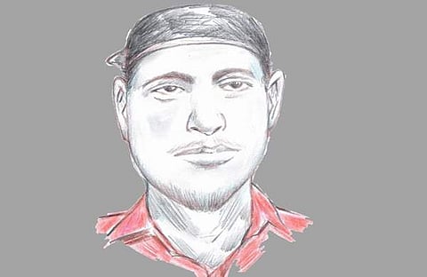 പ്രതിയുടെ രേഖാചിത്രം