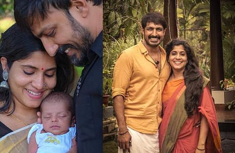 ഹരീഷ് ഉത്തമനും ചിന്നുവും മകനൊപ്പം/ ചിത്രം; ഫെയ്സ്ബുക്ക്