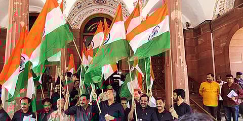 പാര്ലമെന്റില് പ്രതിപക്ഷം നടത്തിയ പ്രതിഷേധം/എഎന്ഐ