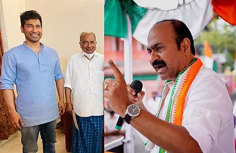 അനിൽ ആന്റണി എകെ ആന്റണിക്കൊപ്പം, വിഡി സതീശൻ/ ചിത്രം; ഫെയ്സ്ബുക്ക്