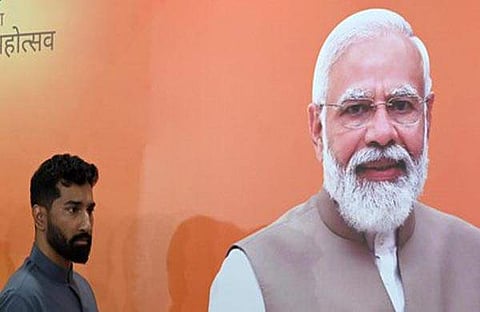 അനില് ആന്റണി, നരേന്ദ്രമോദി/ ചിത്രം: ന്യൂ ഇന്ഡ്യന് എക്സ്പ്രസ്