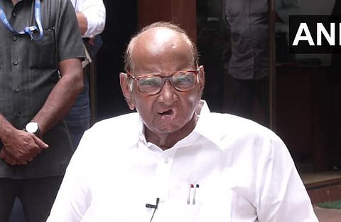 ശരദ് പവാര് വാര്ത്താ സമ്മേളനത്തില്/എഎന്ഐ