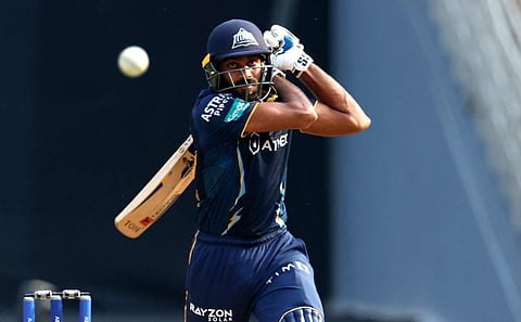 വിജയ് ശങ്കറിന്റെ ബാറ്റിങ്/ ട്വിറ്റർ