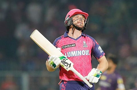 റണ്ണൗട്ടിൽ നിരാശനായി ബട്ലര്/ ട്വിറ്റർ