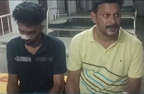 മർദനമേറ്റ മൻസൂർ, എൽദോ/ ചിത്രം ടെലിവിഷൻ സ്ക്രീൻഷോട്ട്