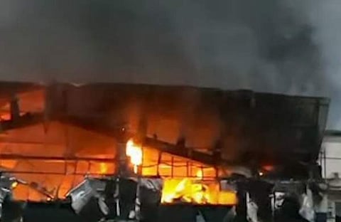 ഇൻഫോപാർക്കിന് സമീപം തീപിടിത്തം/ ടെലിവിഷൻ സ്ക്രീൻഷോട്ട്