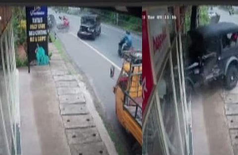 അപകടത്തിന്റെ സിസിടിവി ദൃശ്യങ്ങള്