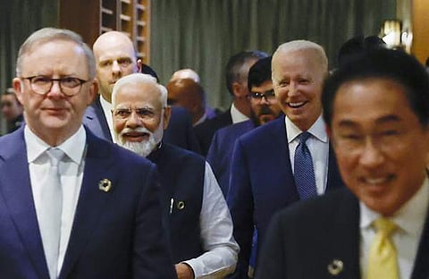 ബൈഡനും അൽബനീസിനുമൊപ്പം മോദി, എപി