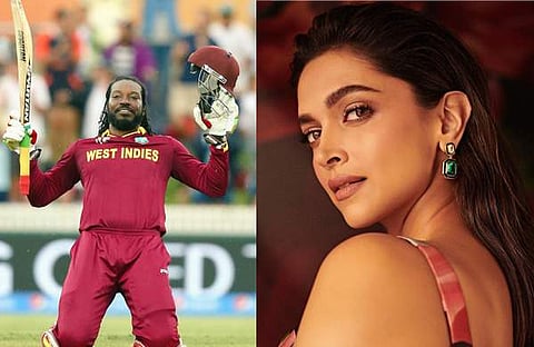 ക്രിസ് ഗെയിൽ, ദീപിക പദുക്കോൺ/ ട്വിറ്റർ