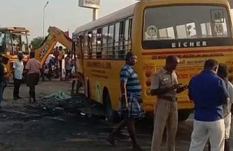 അപകടസ്ഥലത്തുനിന്നുള്ള ദൃശ്യം/ ട്വിറ്റര്