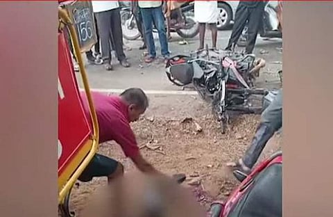 അപകടത്തിന്റെ സിസിടിവി ദൃശ്യം