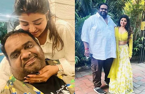 രവീന്ദര് ചന്ദ്രശേഖരനും നടി മഹാലക്ഷ്മിയും/ചിത്രം: ഇൻസ്റ്റാഗ്രാം