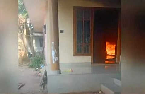 ഫ്രിജ് കത്തുന്നതിന്റെ വീഡിയോ ദൃശ്യം