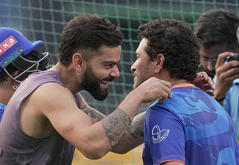 കോഹ്ലിയും സച്ചിനും/ പിടിഐ