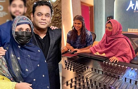 എആർ റഹ്മാൻ മകൾ ഖദീജയ്ക്കൊപ്പം, ഖദീജയും ഹലിദയും/ ഇൻസ്റ്റഗ്രാം