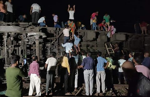 ഒഡീഷയിലെ ട്രെയിന് അപകടം/ കടപ്പാട് otv