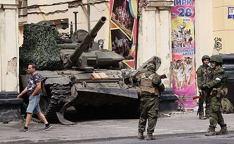 റോസ്തോവ് നഗരത്തിൽ നിലയുറപ്പിച്ച റഷ്യൻ സൈന്യം/ പിടിഐ