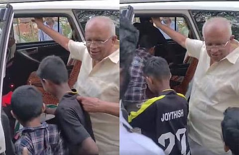 കെ കൃഷ്ണൻകുട്ടി കുട്ടികൾക്കൊപ്പം/ വിഡിയോ സ്ക്രീൻഷോട്ട്