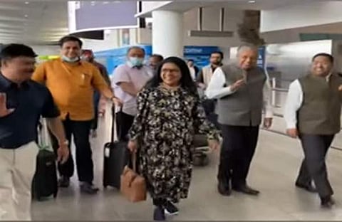 മുഖ്യമന്ത്രിയും സംഘവും അമേരിക്കയില്/ ടിവി ദൃശ്യം