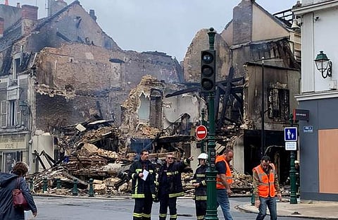 പ്രതിഷേധക്കാര് നശിപ്പിച്ച കെട്ടിടം/എഎഫ്പി