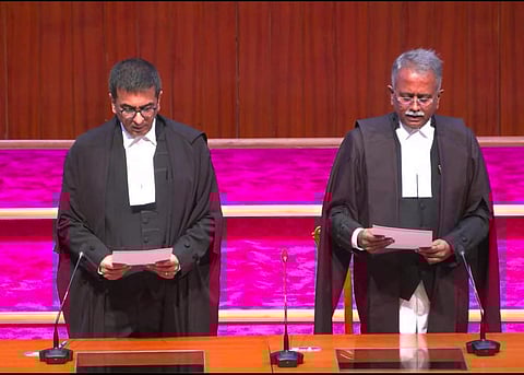 ജസ്റ്റിസ് എസ്വി ഭട്ടി സുപ്രീം കോടതി ജഡ്ജിയായി സത്യപ്രതിജ്ഞ ചെയ്യുന്നു/ട്വിറ്റര്