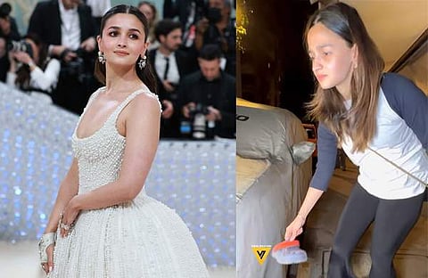 ആലിയ ഭട്ട്/ ഫെയ്സ്ബുക്ക്, ആലിയ ചെരുപ്പ് എടുത്തു നൽകുന്നു/ വിഡിയോ സ്ക്രീൻഷോട്ട്