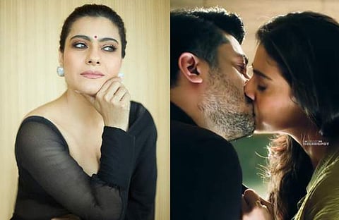 കജോൾ/ ഫെയ്സ്ബുക്ക്, ചുംബന രംഗത്തിന്റെ വിഡിയോ സ്ക്രീൻഷോട്ട്