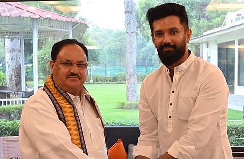 ചിരാഗ് പാസ്വാന്- ജെ പി നഡ്ഡ കൂടിക്കാഴ്ച, എഎന്ഐ