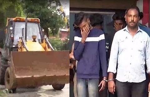 ജെസിബി മോഷ്ടിച്ച അഞ്ച് പേർ അറസ്റ്റിൽ/ ടെലിവിഷൻ സ്ക്രീൻഷോട്ട്