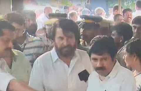 മമ്മൂട്ടി തിരുനക്കര എത്തിയപ്പോൾ/ ടെലിവിഷൻ ദൃശ്യം