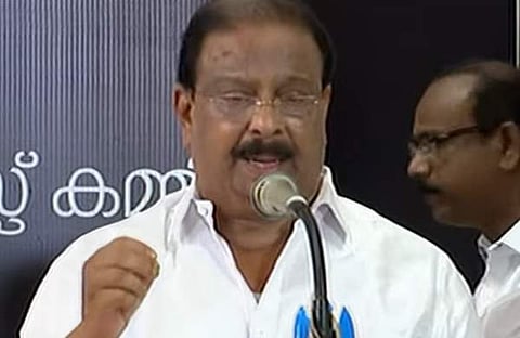 ഉമ്മന് ചാണ്ടി അനുസ്മരണ പരിപാടിയില് കെ സുധാകരന് സംസാരിക്കുമ്പോള്, സ്ക്രീന്ഷോട്ട്