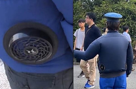 ഫാൻ ഘടിപ്പിച്ച ജപ്പാൻ ജാക്കറ്റ്/ വിഡിയോ സ്ക്രീൻഷോട്ട്