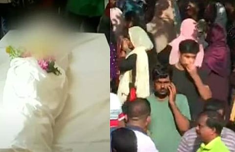 കുട്ടിയുടെ മൃതദേഹം സ്കൂളില് എത്തിച്ചപ്പോള്/വീഡിയോ സ്ക്രീന്ഷോട്ട്