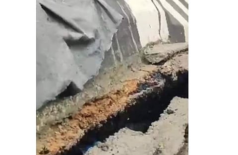 കുതിരാന് സമീപം ദേശീയപാത ഇടിഞ്ഞുതാഴ്ന്നപ്പോള്, സ്ക്രീന്ഷോട്ട്