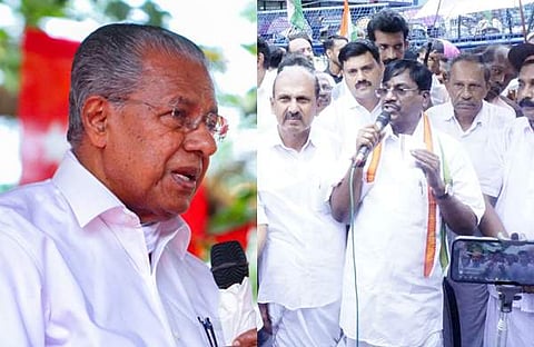 മുഖ്യമന്ത്രി പിണറായി വിജയൻ, വിശ്വനാഥ പെരുമാൾ പ്രസംഗിക്കുന്നു/ ഫെയ്സ്ബുക്ക്