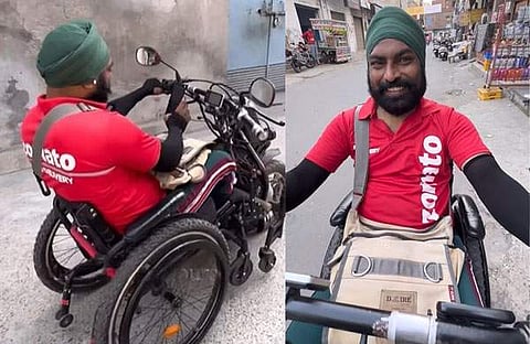 ഇഖ്ബാൽ സിങ് വീൽ ചെയറിൽ/ വിസിയോ സ്ക്രീൻഷോട്ട്