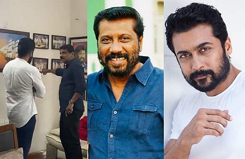 സൂര്യ സിദ്ദിഖിന്റെ വീട്ടിലെത്തിയപ്പോൾ/ വിഡിയോ സ്ക്രീൻഷോട്ട്, സിദ്ദിഖ്, സൂര്യ/ ഫെയ്സ്ബുക്ക്