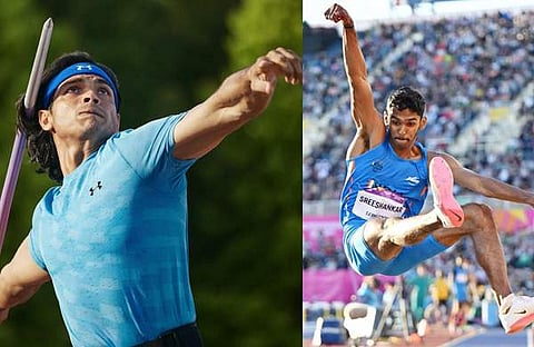 നീരജും ശ്രീശങ്കറും/ ട്വിറ്റർ