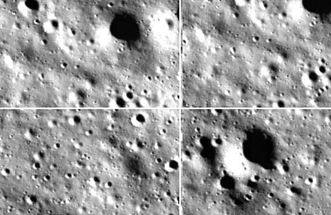 ലാന്ഡര് പകര്ത്തിയ ചന്ദ്രന്റെ ദൃശ്യങ്ങള്, ഐഎസ്ആര്ഒ എക്സില് പങ്കുവെച്ച ചിത്രങ്ങള്