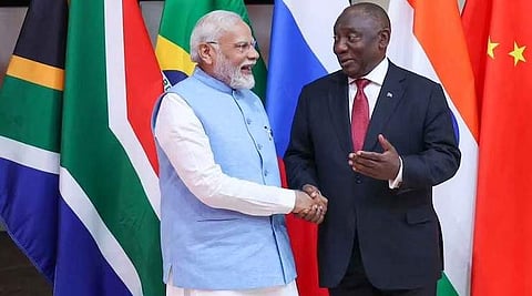 പ്രധാനമന്ത്രി നരേന്ദ്ര മോദി ബ്രിക്സ് ഉച്ചകോടിയില് പങ്കെടുക്കാനെത്തിയപ്പോള്/പിഎംഒ,ട്വിറ്റര്
