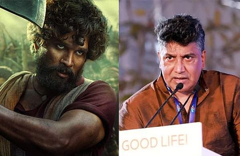 പുഷ്പയിൽ അല്ലു അർജുൻ, വിഎ ശ്രീകുമാർ/ ഫെയ്സ്ബുക്ക്