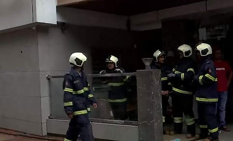 തീപിടിത്തം ഉണ്ടായ ഹോട്ടലിന്റെ ദൃശ്യം, എഎന്ഐ