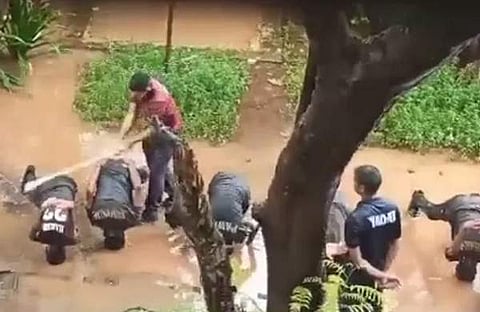 എന്സിസി പരിശീലനത്തിനിടെ മര്ദിക്കുന്നതിന്റെ വീഡിയോ ദൃശ്യം