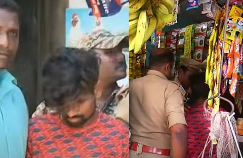 പ്രതി അസഫാകുമായി തെളിവെടുപ്പ്/ ടിവി ദൃശ്യം