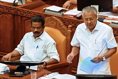 മുഖ്യമന്ത്രി പിണറായി വിജയന് നിയമസഭയില് സംസാരിക്കുന്നു/പിടിഐ
