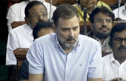 രാഹുല് ലോക്സഭയില് സംസാരിക്കുമ്പോള്, എഎന്ഐ